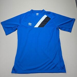 Umbro Soccer Jersey Athletic Training Top Black White Stripe Men's XL